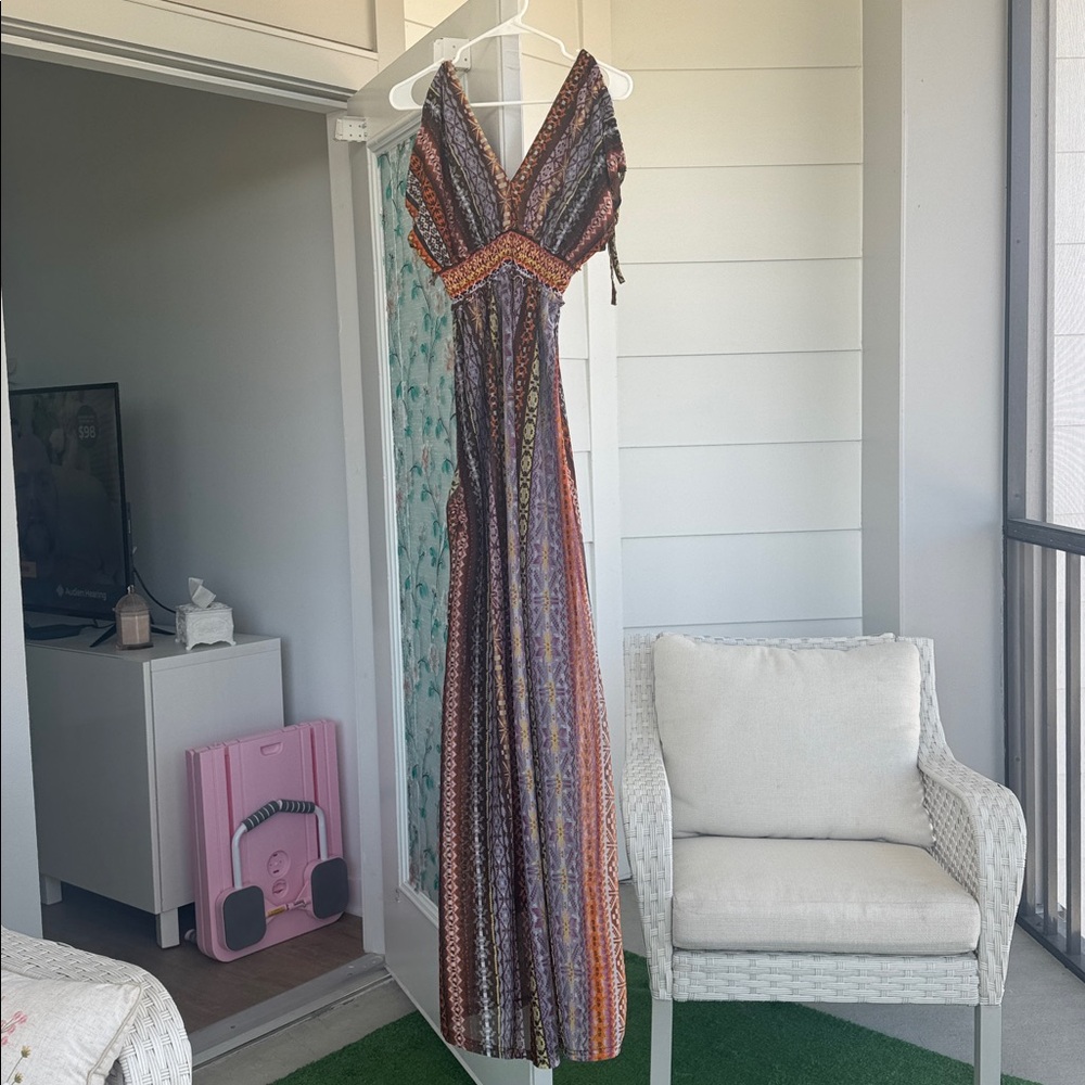 Chelsea & Violet Striped Multicolor Maxi Dress